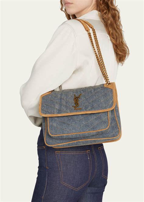 ysl jeans bag|ysl denim bag small.